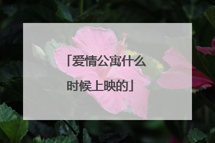 爱情公寓什么时候上映的