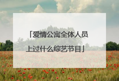 爱情公寓全体人员上过什么综艺节目