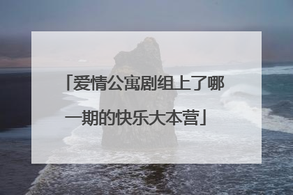 爱情公寓剧组上了哪一期的快乐大本营