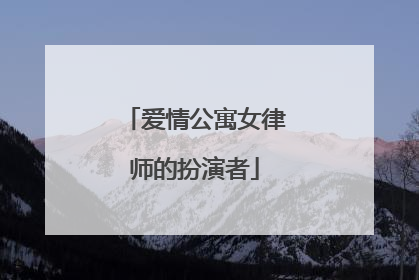 爱情公寓女律师的扮演者