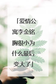 爱情公寓李金铭胸很小为什么最后变大了