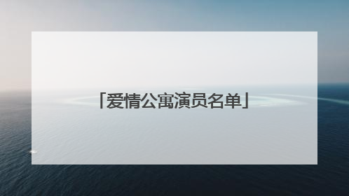 爱情公寓演员名单