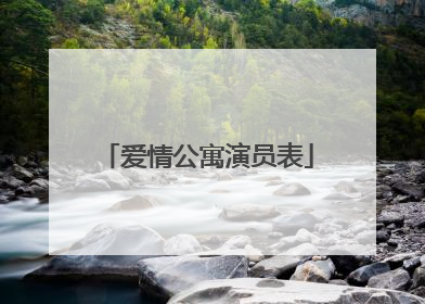 爱情公寓演员表