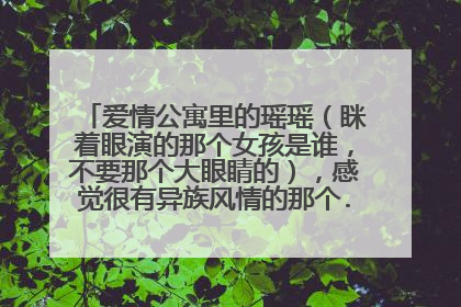 爱情公寓里的瑶瑶(眯着眼演的那个女孩是谁,不要那个大眼睛的),感觉很有异族风情的那个...是谁扮演的