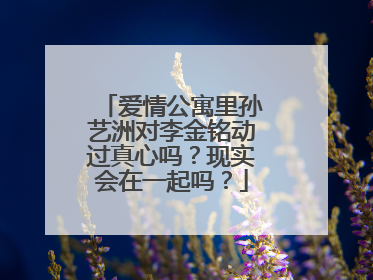 爱情公寓里孙艺洲对李金铭动过真心吗？现实会在一起吗？