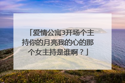 爱情公寓3开场个主持你的月亮我的心的那个女主持是谁啊?