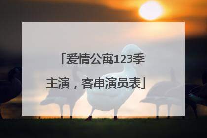 爱情公寓123季主演，客串演员表