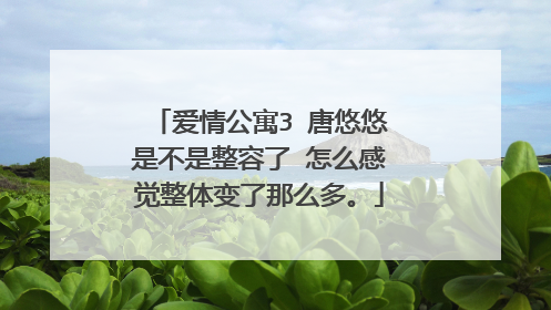 爱情公寓3 唐悠悠是不是整容了 怎么感觉整体变了那么多。