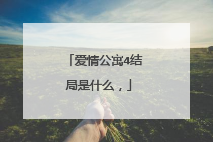 爱情公寓4结局是什么,