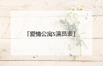 爱情公寓5演员表