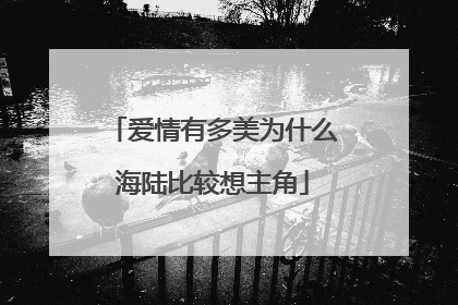 爱情有多美为什么海陆比较想主角