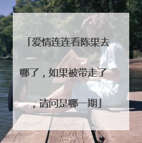 爱情连连看陈果去哪了，如果被带走了，请问是哪一期