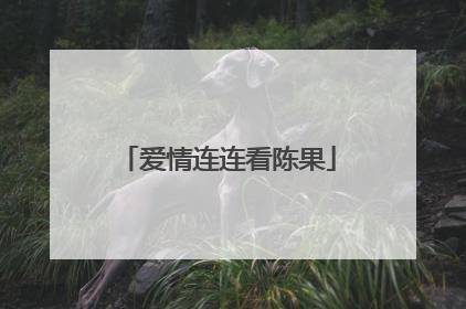 爱情连连看陈果