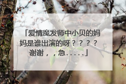 爱情魔发师中小贝的妈妈是谁出演的呀????谢谢,,急.....