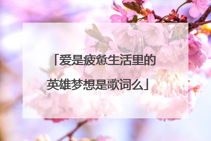 爱是疲惫生活里的英雄梦想是歌词么