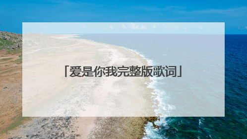 爱是你我完整版歌词