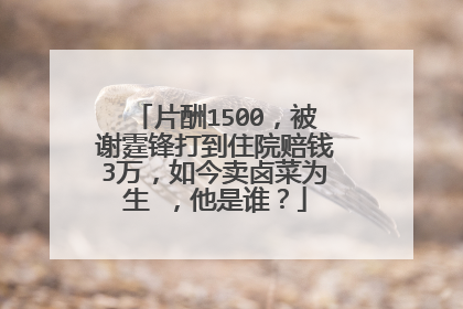 片酬1500，被谢霆锋打到住院赔钱3万，如今卖卤菜为生 ，他是谁？