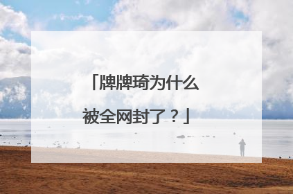 牌牌琦为什么被全网封了？