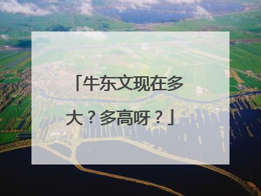 牛东文现在多大?多高呀?