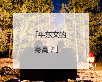 牛东文的身高？
