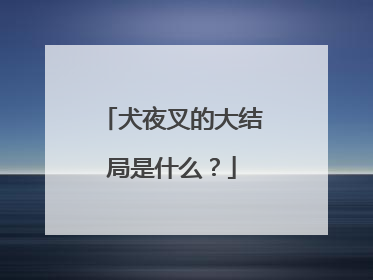 犬夜叉的大结局是什么？