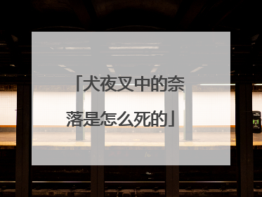 犬夜叉中的奈落是怎么死的