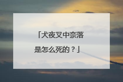 犬夜叉中奈落是怎么死的？