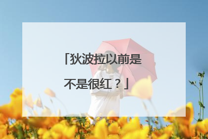狄波拉以前是不是很红?