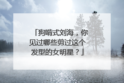 狗啃式刘海,你见过哪些剪过这个发型的女明星?