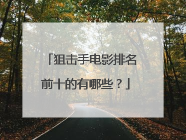 狙击手电影排名前十的有哪些?