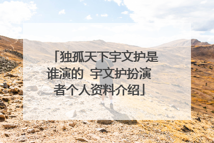 独孤天下宇文护是谁演的 宇文护扮演者个人资料介绍