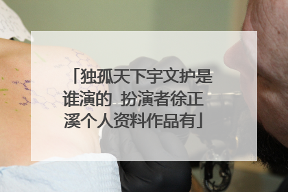 独孤天下宇文护是谁演的 扮演者徐正溪个人资料作品有