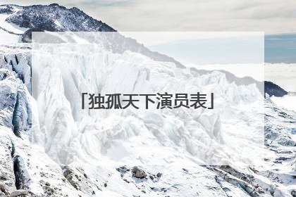 独孤天下演员表