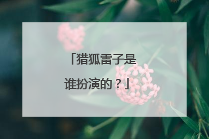 猎狐雷子是谁扮演的？