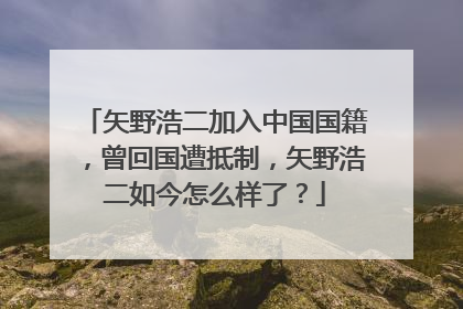 矢野浩二加入中国国籍,曾回国遭抵制,矢野浩二如今怎么样了?