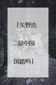 矢野浩二是中国国籍吗