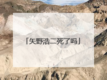 矢野浩二死了吗