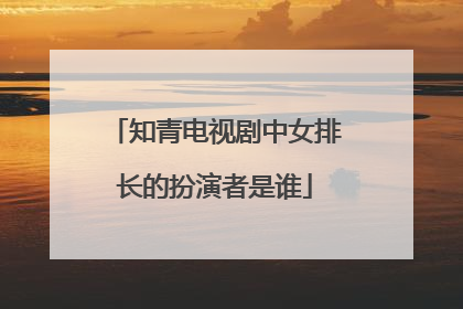 知青电视剧中女排长的扮演者是谁