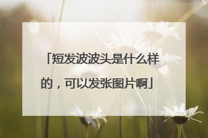 短发波波头是什么样的，可以发张图片啊