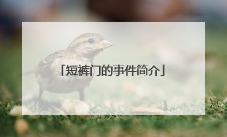 短裤门的事件简介