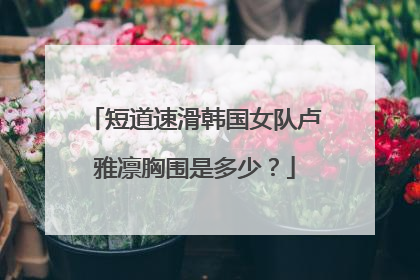 短道速滑韩国女队卢雅凛胸围是多少？