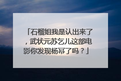石榴姐我是认出来了，武状元苏乞儿这部电影你发现杨幂了吗？