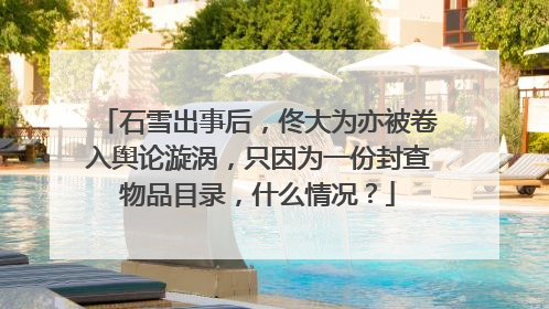 石雪出事后,佟大为亦被卷入舆论漩涡,只因为一份封查物品目录,什么情况?