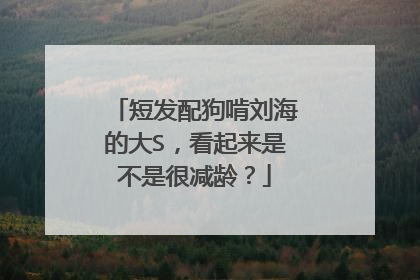 短发配狗啃刘海的大S,看起来是不是很减龄?