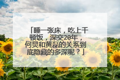 睡一张床，吃上千顿饭，深交20年，何炅和黄磊的关系到底隐藏的多深呢？