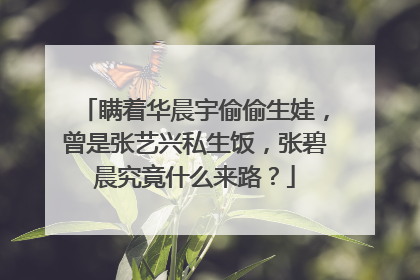 瞒着华晨宇偷偷生娃，曾是张艺兴私生饭，张碧晨究竟什么来路？