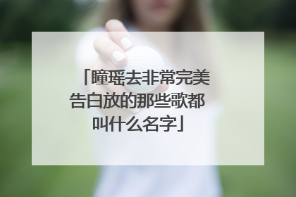 瞳瑶去非常完美告白放的那些歌都叫什么名字