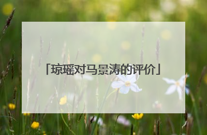 琼瑶对马景涛的评价