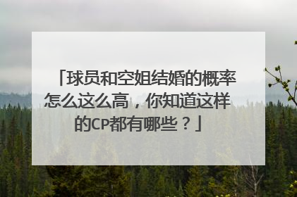 球员和空姐结婚的概率怎么这么高,你知道这样的CP都有哪些?