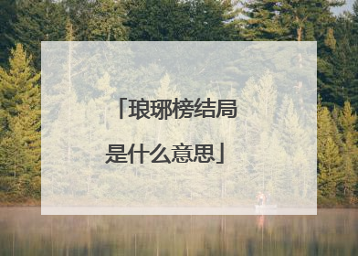 琅琊榜结局是什么意思